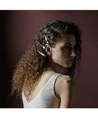 26-Piece Silver Duck Bill Hair Clips Set - 3.5-inch Alligator Clamps for Hairdressers & Women | Professional Metal Hair Clips - Buy Online on GoSupps.com