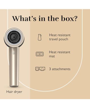  Silk n Hair Dryer - SilkyAir Pro HDB003 | Premium Ionic Blow Dryer with Diffuser & Concentrator | 1600W | 18 Modes LED Display | No Heat Damage & Frizz Prevention | Beige  - Buy Online on GoSupps.com