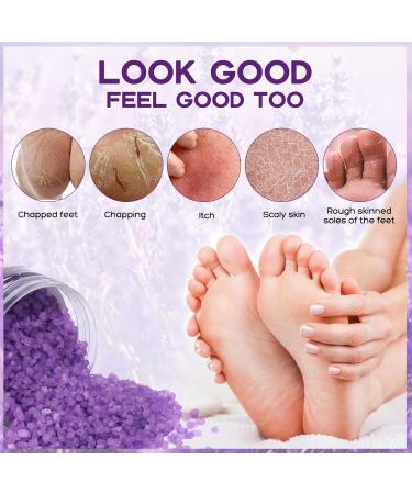 Himalayan Pink Salt Foot Soak Set - Lavender Orange & Rose - Epsom Bath Salts for Athletes' Foot & Itching Relief - Essential Foot Care - Buy Online on GoSupps.com