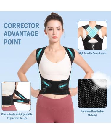 Corecorex Instant Posture Corrector - Adjustable Back Straightener for Men & Women | Relieves Neck Shoulder & Back Pain | X-Large Support - Buy Online on GoSupps.com