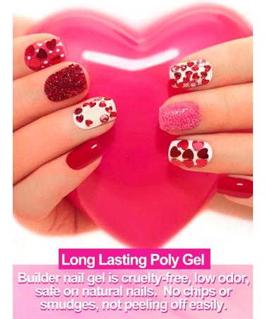 EBANKU Poly Gel Nail Extension 8 Colors Poly Nail Gel Nail Builder Gel Professional Poly Gel Cat Eye Effect for Women DIY Manicure at Home Salon - Buy Online on GoSupps.com