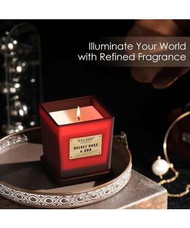 Scented Soy Candles - Deluxe Noble Aromatherapy Velvet Rose & Oud - 7.05oz | Home Fragrance - Buy Online on GoSupps.com