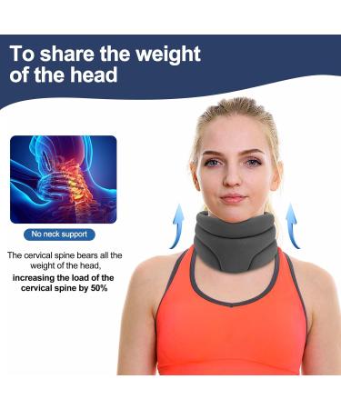 Mineup Cervicorrect Neck Brace - Neck Support Brace for Pressure Relief - Soft Neck Brace Cervical Collar for Stabilizing Vertebrae - Relief Pain and Pressure - for Women & Men - Grey - Buy Online on GoSupps.com