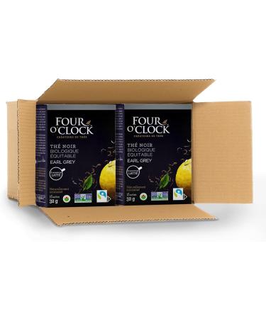 Four O'Clock Earl Grey Black Tea Organic Fairtrade Non-Gmo Kosher Gluten-Free 6 Packs (96 teabags) - Buy Online on GoSupps.com