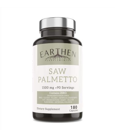 Saw Palmetto Supplement | 1500mg Organic Blend | 180 Capsules - 90 Servings | Vegan & Non-GMO | China-Free Ingredients - Buy Online on GoSupps.com