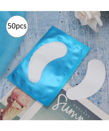 50 Pairs Anti-Aging Eye Pads for Eyelash Extensions - Lint-Free Hydrogel Gel Patch (Blue) | Professional Eye Care - Buy Online on GoSupps.com