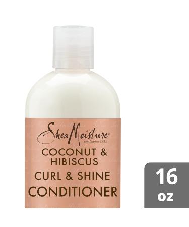 Shea Moisture Curl & Shine Conditioner - Coconut & Hibiscus Frizz Control 16 Fl Oz - Best Curly Hair Product for Healthy Curls - Buy Online on GoSupps.com