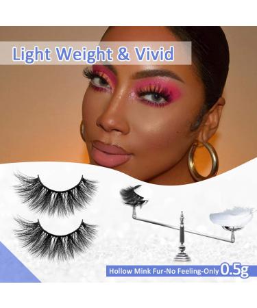 SWINGINGHAIR 3D Mink False Eyelashes 17mm Medium - Banana Natural (2 Pairs) - Buy Online on GoSupps.com