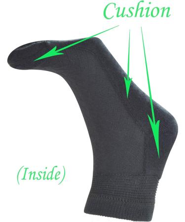 Yomandamor Diabetic Ankle Socks for Women - 5 Pairs, Size 3-8, Solid Black - Buy Online on GoSupps.com