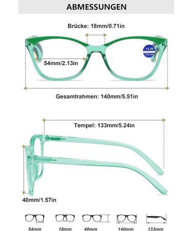 Shop Lanomi Classic Blue Light Filter Reading Glasses - UV400 Protection 4-Pack Cats Sight Rectangle 4.0 Diopters Anti-Blue Light Visual Aid - Buy Online on GoSupps.com