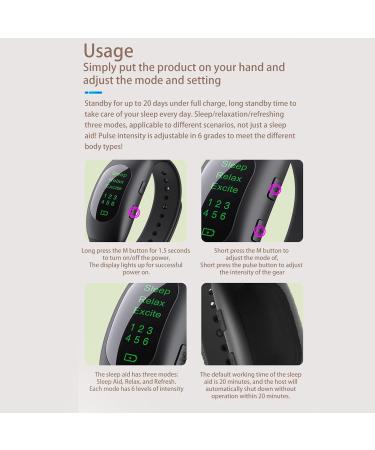 3 Modes 6 Strength Sleep Aid Device Wristband Watch Stress Anxiety Relief Microcurrent Sleep Aid Machine to Improve Sleep Focus Relaxation Recovery and Social - Buy Online on GoSupps.com