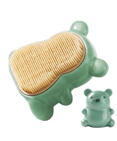 Nail Brush For Cleaning Fingernails | Cute Bear Hand Fingernail Brush Cleaner | Creative Easy To Grasp Soft Bristles Nail Cleaning Brush For Children Women Green