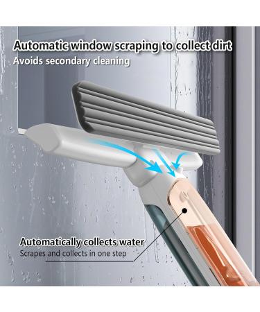 RRRYYYZZ 75'' Spray Window Cleaning Squeegee Kit with 4-Section Extension Pole 4 in 1 Window Cleaning Squeegee Kit Squeegee for Shower Glass with Sewage Collector and 5 Pads - Buy Online on GoSupps.com