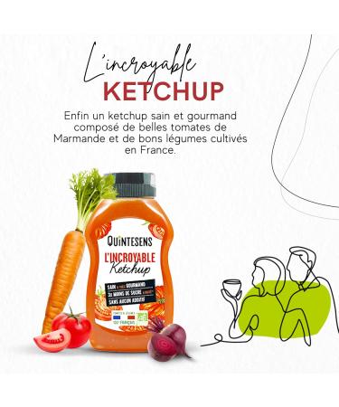QUINTESENS - Set of 3 Incredible Ketchups - Gourmet & Healthy Flavor - Made in France and Organic - Buy Online on GoSupps.com