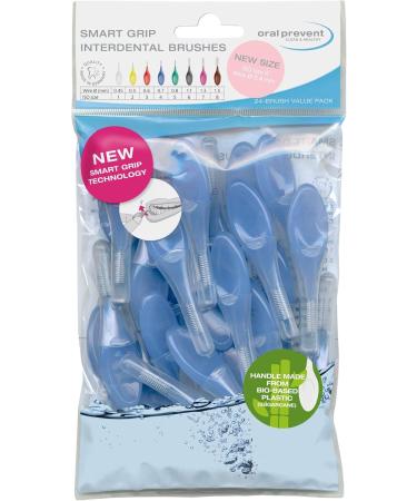 Biobased-Plastic Smart Grip Interdental Brush - Blue ISO Size 4 0.70 mm Wire 24 Brushes per Bag with Protective Caps | Eco-Friendly Dental Care - Buy Online on GoSupps.com