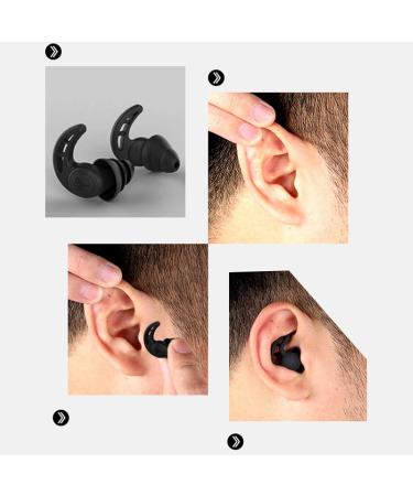 Sleeping earplugs Silicone Soft 3-Layer Cone Noise-reducing earplugs Sound Insulation 1 Pair 4NB1101847-BK - Buy Online on GoSupps.com