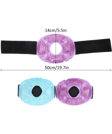 Knee Ice Packs for Pain Relief - Hot & Cold Therapy Wrap with Plush Backing - Reusable Gel Beads Ice Packs for Knee - Purple - Buy Online on GoSupps.com