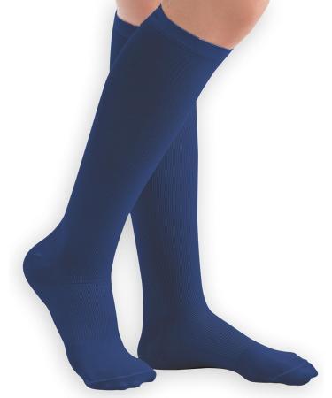 Collections Etc Men's Compression Trouser Socks 15-20 mmHg - Navy Medium - Made in USA - Buy Online on GoSupps.com