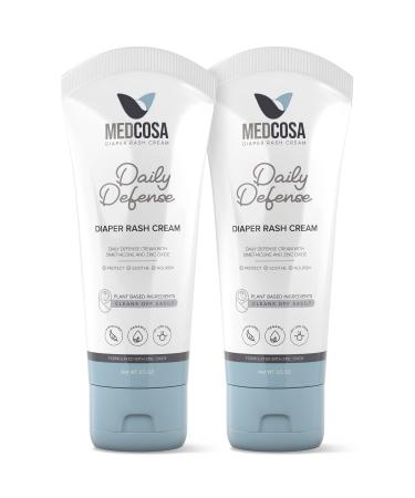 Medcosa Diaper Cream | Your Daily Defense Against Diaper Rash | Baby Butt Cream w/Zinc Oxide | Helps Protect Soothe & Reduce Redness & Irritation (2 Pack) Twin Pack