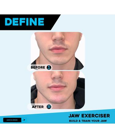 LOCK N Stock Jaw Trainer - 3-Piece Training Device with 3 Resistance Levels 12 Biting Strips & 3 Necklaces | Build & Chisel Your Jawbone | International Shipping Available - Buy Online on GoSupps.com