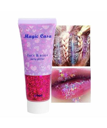 Jildouf Face glitter Fish Scale Glitter Liquid Eyeshadow - Shimmering Body Gel for Festival Art Party Halloween Long-lasting glitter Jildouf