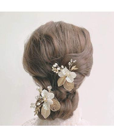 Rhinestone Pearl Bridal Hair Comb Slides - Wedding Hair Accessories for Bride & Bridesmaids - Buy Online on GoSupps.com