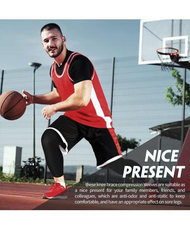 2 Pack Knee Brace Undersleeve for Running & Basketball | Closed Patella Protection | Compression Long Knee Sleeve | Non-Slip & Flexible Support - Buy Online on GoSupps.com
