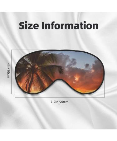 Sunset Hawaiian Palm Tree Eye Mask | Zero Eye Pressure Travel Blackout Sleeping Mask - Buy Online on GoSupps.com