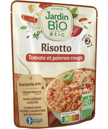 Jardin BiO tic - Risotto Tomato and Red Pepper - Organic - Salted - AB Certified - Bag of 220 g - Buy Online on GoSupps.com