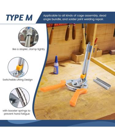 Otueidnsy Type M Nail Ring Pliers Type M Nail Ring Pliers Type M Nail Ring Pliers Thickened for Manual Tying (M Nail +3000Clips) - Buy Online on GoSupps.com