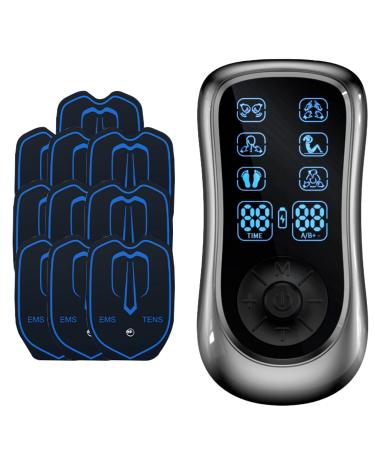 Tens device pain therapy tens ems: nirizio tens device massage device rechargeable with 10 pieces premium electrodes pads 2 channels several modes for pain relief from back shoulder neck leg