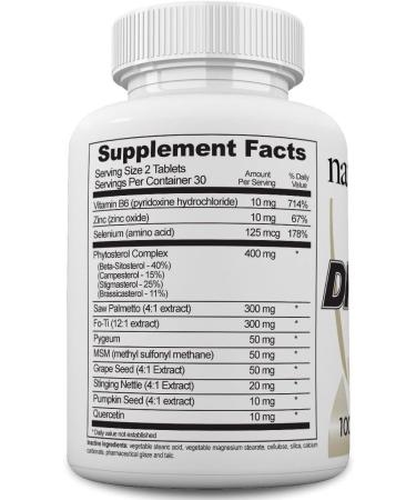 DHT Blocker for Hair Growth & Gray Hair - Herbal Formula for Regrowth - He Shou Wu - Vegetarian Safe - 1 Month Supply - Buy Online on GoSupps.com