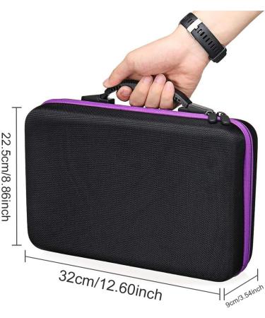 POHOVE Essential Oil Storage Case 60 Grids Traveling Carrying Essential Oil Holder Case Essential Oils Organizer Protects Portable Oils Storage Organzier Bag With Carrying Handle 10ml Purple - Buy Online on GoSupps.com