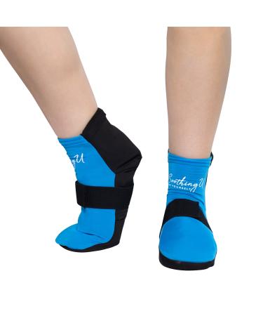 Soothig U Gel Hot Cold Therapy Socks for Women and Men - Compression Relief for Ankle Heel and Foot Pain Plantar Fasciitis and Neuropathy Microwaveable and Cooling Gel for Soothing Relief
