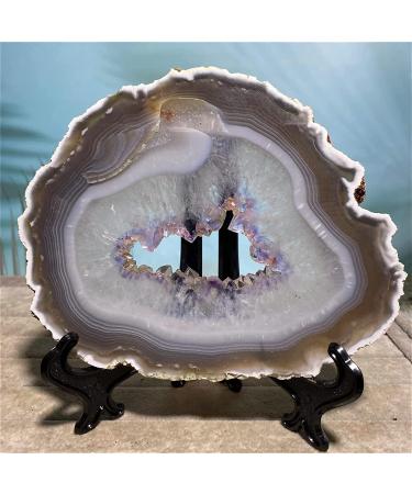 Amethyst Rough Stone Amethyst Agate Stone Slab Raw Minerl Gem Geode Home Decor Wicca Witchcraft Stone Mineral Specimen - Buy Online on GoSupps.com