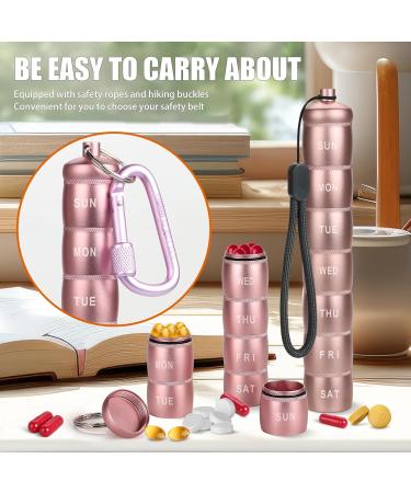 Buy Flexible Stackable Aluminum Carry-On Pill Box | Portable Travel Pill Organizer & Unique Gift for Medication & Vitamins - Buy Online on GoSupps.com