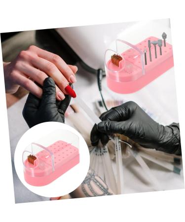 POPETPOP Box Cleaning Brush Drills Nail Drill Bits Holder Nail Drill Bits Container Nail Drill Bit Organizer Nail Bit Holder Manicure Drill Bit Holder Plastic Grinding Head Display Stand - Buy Online on GoSupps.com