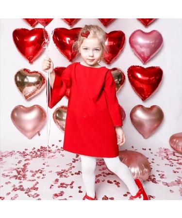 Valentine's Day Heart Hair Clips - Glitter Sequin Barrettes for Girls - 9 Pieces (Three Colors) - Buy Online on GoSupps.com
