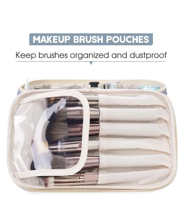 Large Travel Makeup Bag Organizer for Women and Girls - Greyish Blue - Buy Online on GoSupps.com