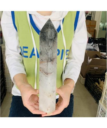 Natural Clear Black Tourmaline Quartz Crystal Obelisk Wand Point 1pc (Size : 1400-1500g) - Buy Online on GoSupps.com
