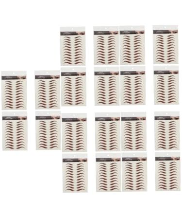 Beavorty 20 Sheets Waterproof Eyebrow Stickers Make up Kit False Eyebrows Eyebrow Tool Transport Wig 4d