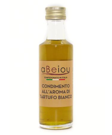ABEIOU aBeiou. White truffle oil 100 ml - Extra gourmet product - 100% extra virgin Italian olive oil flavored with