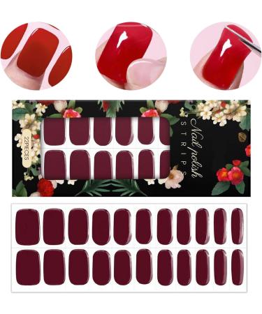  Generisch Set of 22 protective nail films - Red gel - Waterproof - For manicures pedicures autumn decorations - Buy Online on GoSupps.com