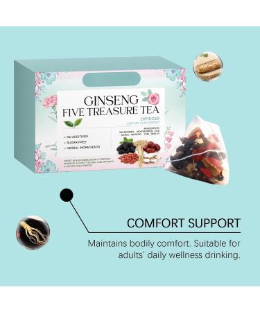 Paquet De 2 Sachets Tisane Five Treasures Sans Sucre Emball s Individuellement Ingr dients Naturels Infusion Instantan e For Les Voyages Au Bureau Domicile - Buy Online on GoSupps.com