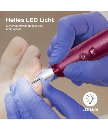 Upgrade Your Nail Care: 9-in-1 Wireless Pedicure Manicure Set with LED Light & 5 Speed Electrical Nail Miller Perfect for Hand & Foot Care - Buy Online on GoSupps.com