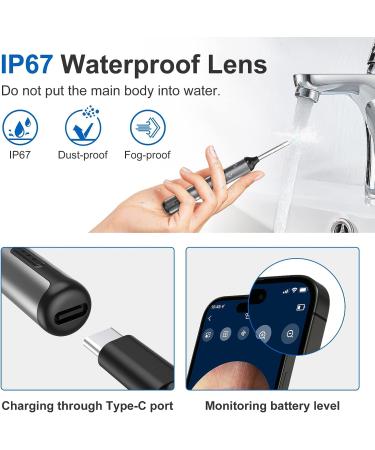 Wireless Ear Wax Removal Camera & Cleaner Kit for iPhone, iPad, Android - DCLIKRE Otoscope with Light - Ear Scope Tool for Visible Ear Care - Buy Online on GoSupps.com