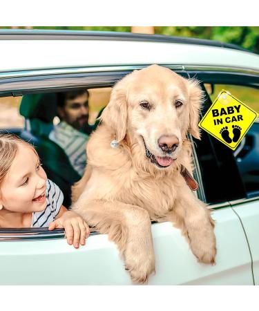 Buy Cobee Baby in Car Sign - 2 PCS Suction Cup Stickers for Safety | Cute Baby Feet Pattern | International Shipping Available - Buy Online on GoSupps.com