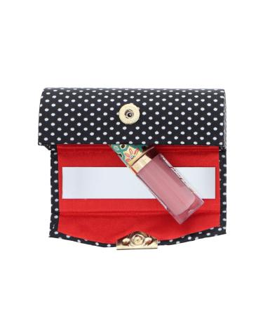 Set of 2 Black Polka Dot Lipstick Cases with Mirror Purse Holder - Stylish and Convenient - Buy Online on GoSupps.com