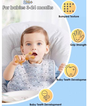 Umefine 2 Pack Kitten Shape Baby Teething Toys | BPA Free Silicone Teether for Babies 6-12 Months | Relief for Soothing Gums | Infant & Toddler Sensory Teethers - Buy Online on GoSupps.com