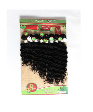 Eunice Hair 8 Pieces/Lot 8-14 inch deep curly tape in hair extensions fading to black hair recovery ombre extensions (8 10 12 14 inches black (deep curly)))